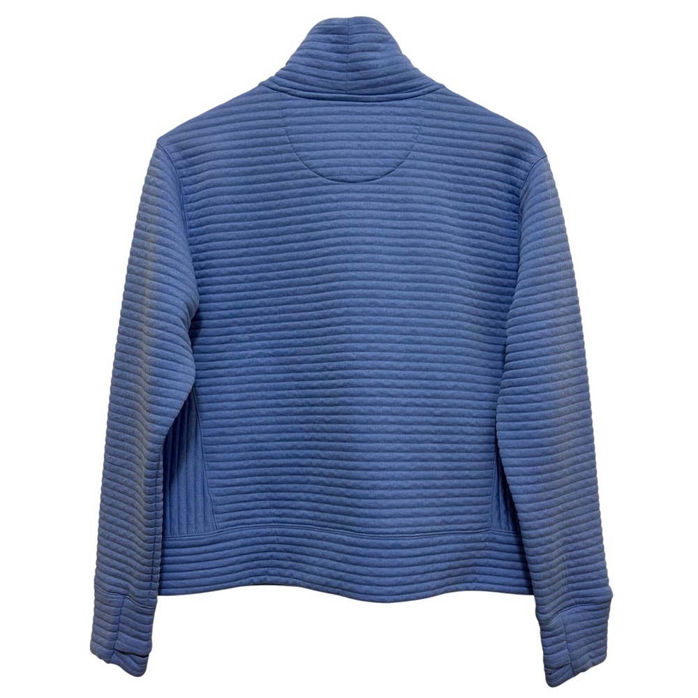 LL Bean Airlight Knit Funnelneck Pullover Sweater Blue Medium Hiking Athleisure - Picture 5 of 8